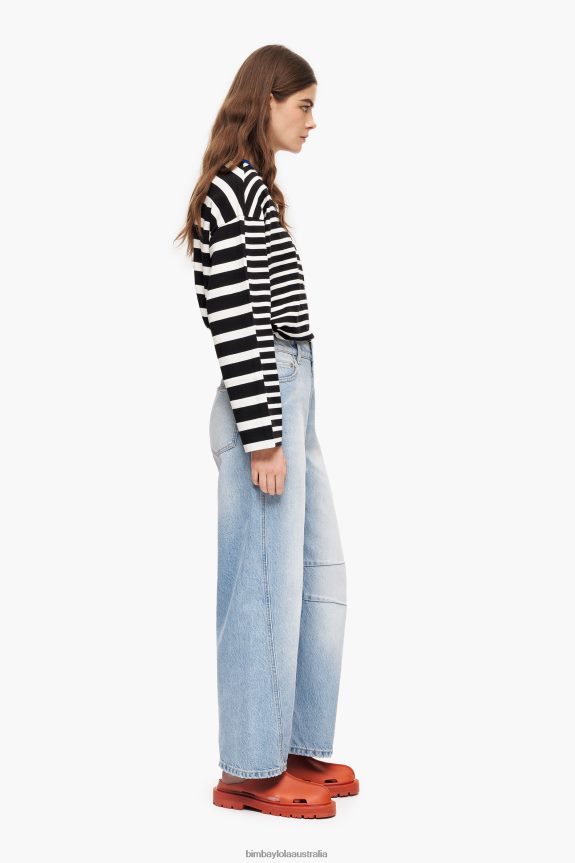 Clothing 4062VZ431 Light Blue Bimba Y Lola Barrel - Straight Jeans