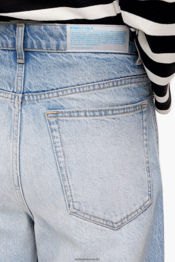 Clothing 4062VZ431 Light Blue Bimba Y Lola Barrel - Straight Jeans