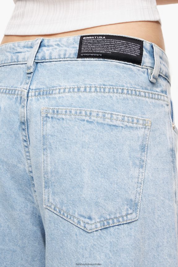 Clothing 4062VZ432 Blue Bimba Y Lola Wide Leg - Wide Leg Jeans