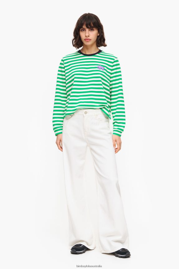Clothing 4062VZ433 White Bimba Y Lola Wide Leg - Wide Leg Jeans