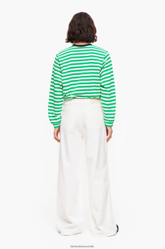 Clothing 4062VZ433 White Bimba Y Lola Wide Leg - Wide Leg Jeans