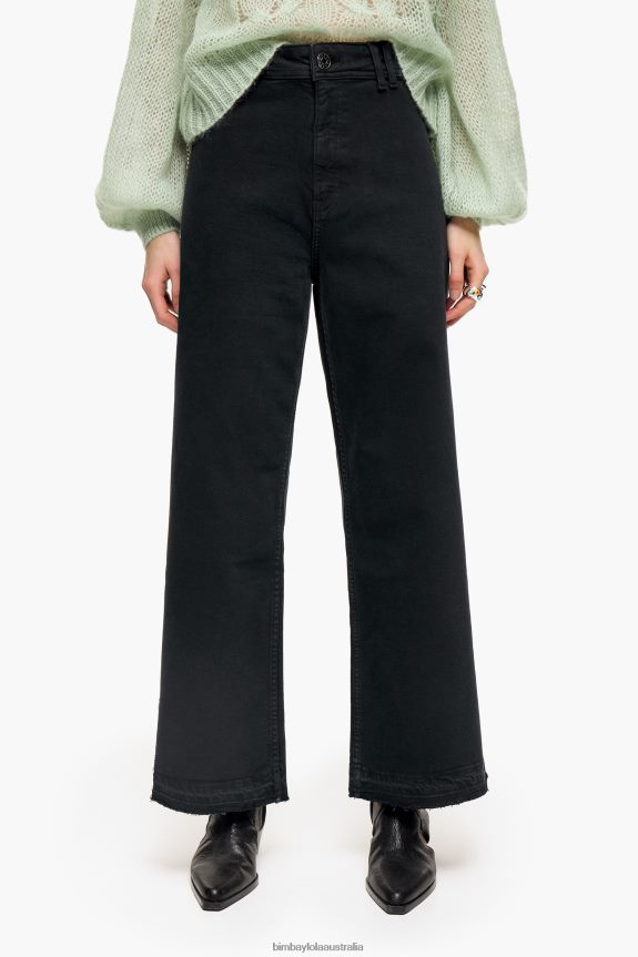 Clothing 4062VZ441 Black Bimba Y Lola Culotte - High Rise Jeans