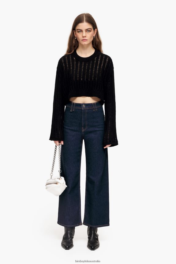 Clothing 4062VZ442 Dark Blue Bimba Y Lola Culotte - High Rise Jeans