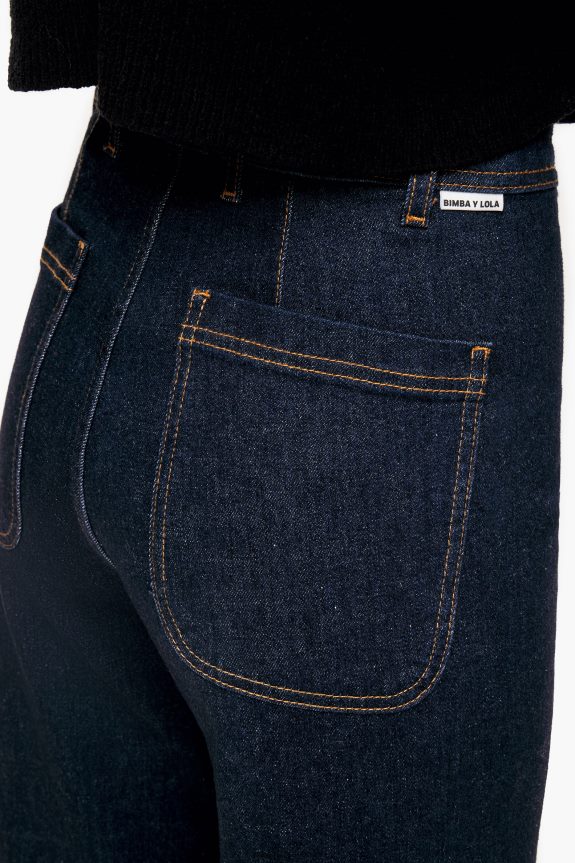 Clothing 4062VZ442 Dark Blue Bimba Y Lola Culotte - High Rise Jeans