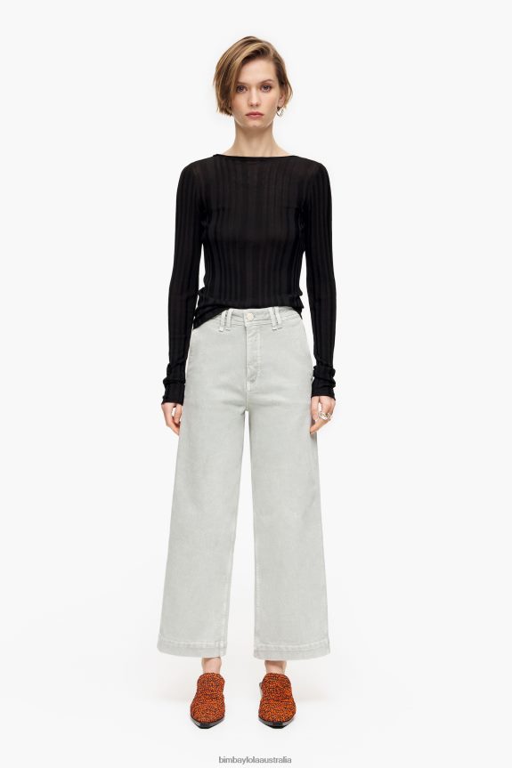Clothing 4062VZ444 Mint Green Bimba Y Lola Culotte - High Rise Jeans