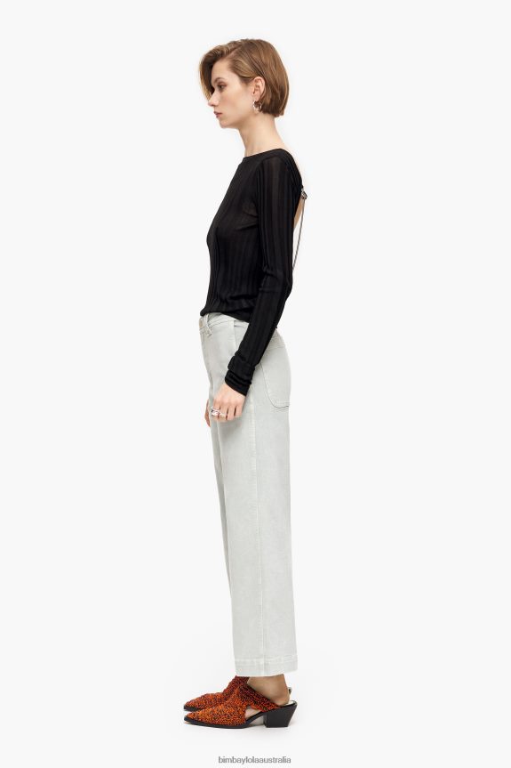 Clothing 4062VZ444 Mint Green Bimba Y Lola Culotte - High Rise Jeans