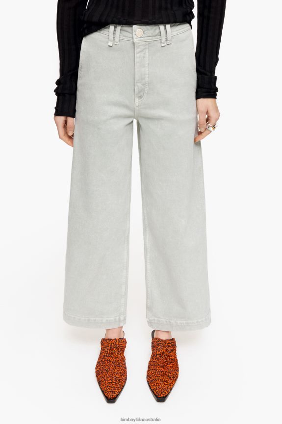 Clothing 4062VZ444 Mint Green Bimba Y Lola Culotte - High Rise Jeans