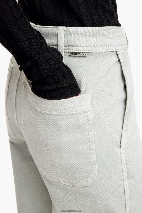 Clothing 4062VZ444 Mint Green Bimba Y Lola Culotte - High Rise Jeans