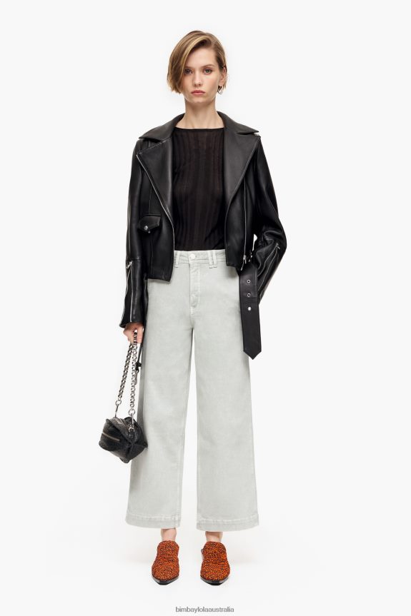Clothing 4062VZ444 Mint Green Bimba Y Lola Culotte - High Rise Jeans
