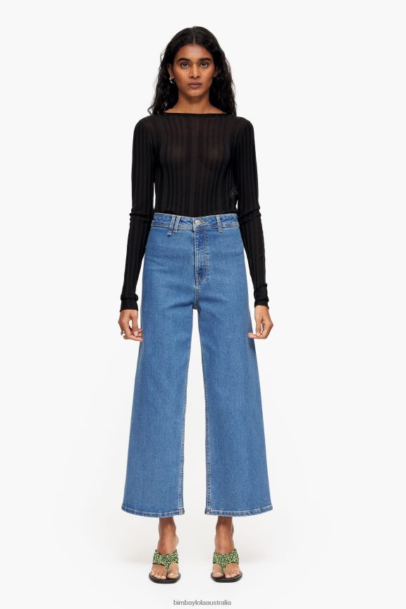 Clothing 4062VZ445 Blue Bimba Y Lola Culotte - High Rise Jeans
