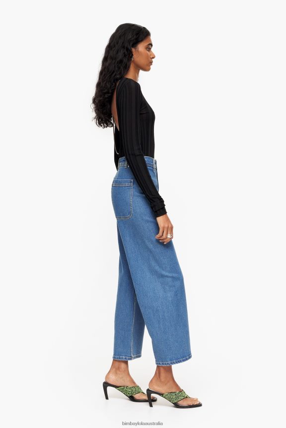 Clothing 4062VZ445 Blue Bimba Y Lola Culotte - High Rise Jeans