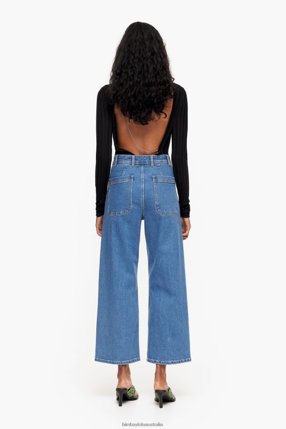 Clothing 4062VZ445 Blue Bimba Y Lola Culotte - High Rise Jeans