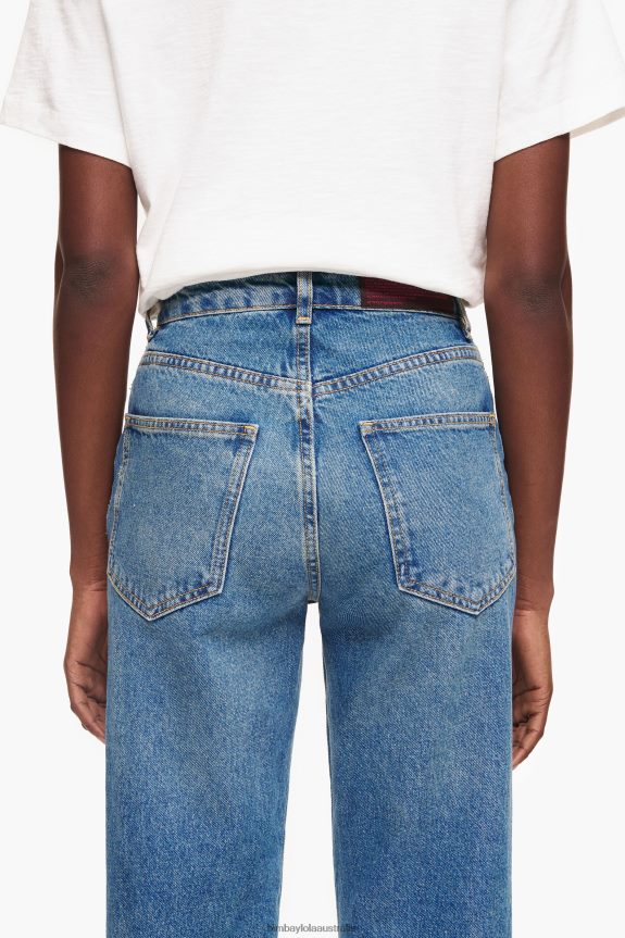 Clothing 4062VZ448 Blue Bimba Y Lola Straight Full Length - Straight Jeans