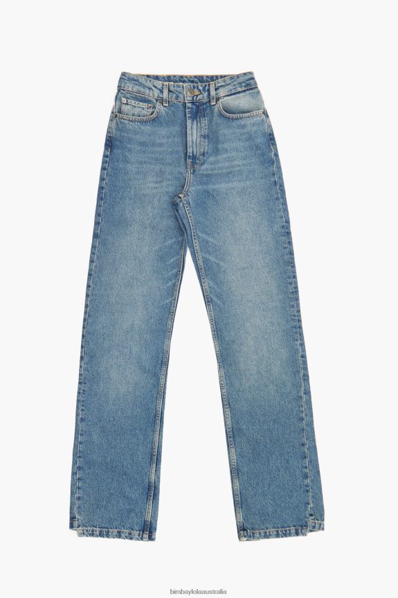 Clothing 4062VZ448 Blue Bimba Y Lola Straight Full Length - Straight Jeans