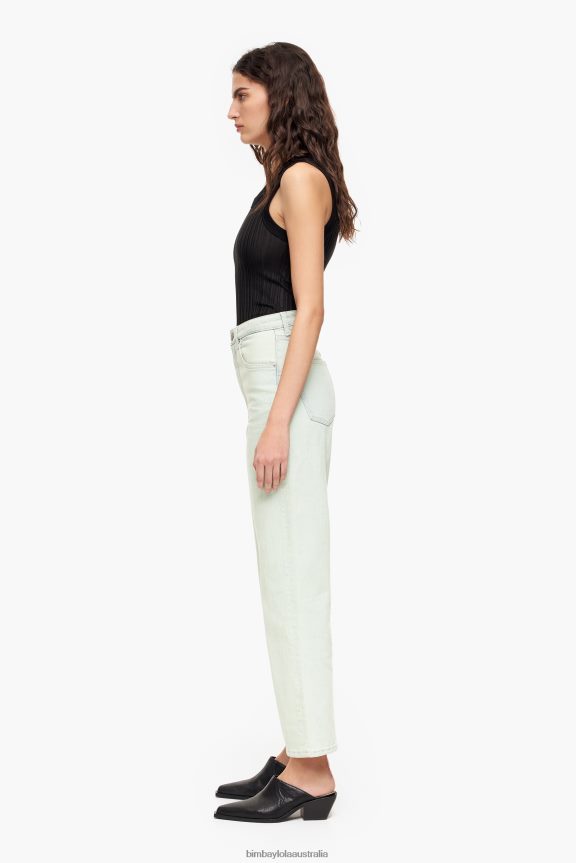Clothing 4062VZ449 Mint Bimba Y Lola Straight Cropped - Straight Jeans