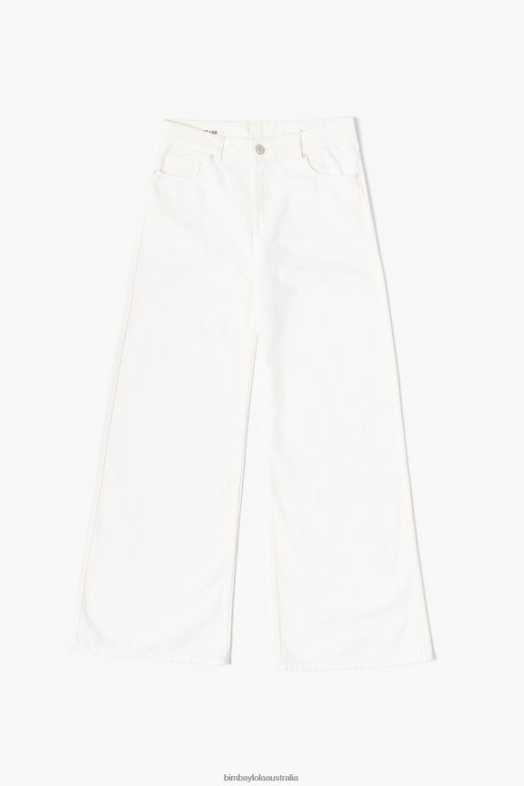 Clothing 4062VZ505 White Bimba Y Lola Wide Leg - Wide Leg Jeans