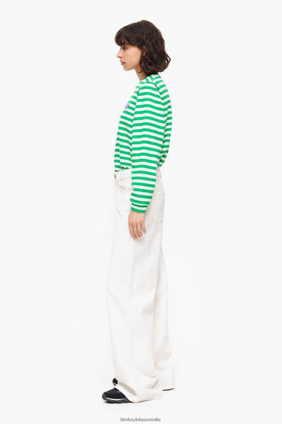 Clothing 4062VZ505 White Bimba Y Lola Wide Leg - Wide Leg Jeans