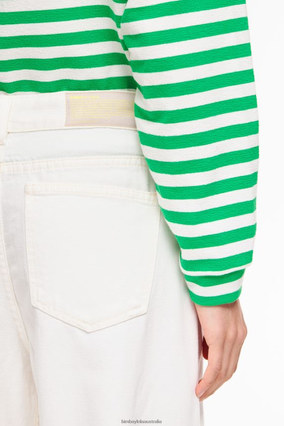 Clothing 4062VZ505 White Bimba Y Lola Wide Leg - Wide Leg Jeans