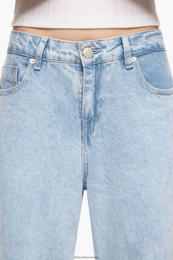 Clothing 4062VZ506 Blue Bimba Y Lola Wide Leg - Wide Leg Jeans