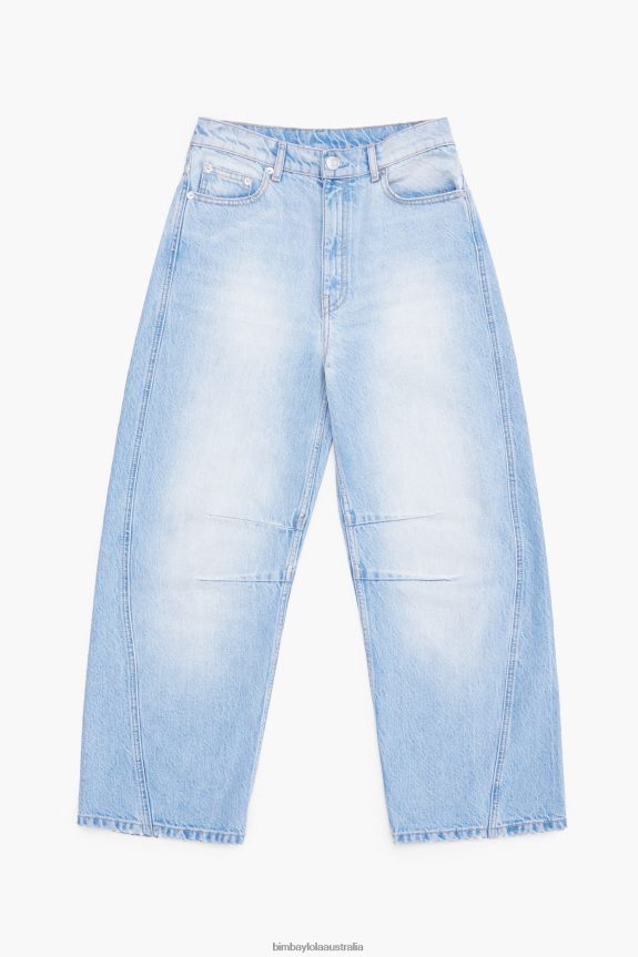 Clothing 4062VZ514 Light Blue Bimba Y Lola Barrel - Straight Jeans