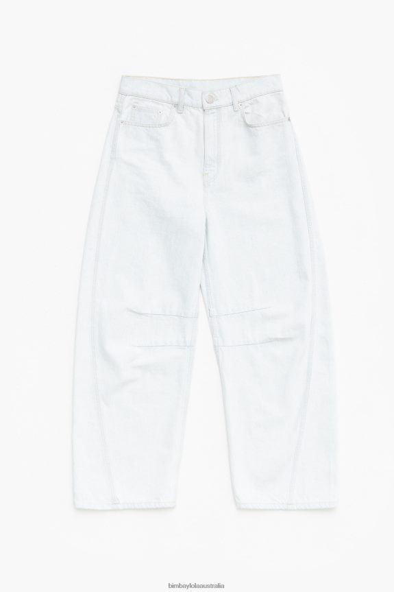 Clothing 4062VZ516 Blue Bimba Y Lola Barrel - Straight Jeans