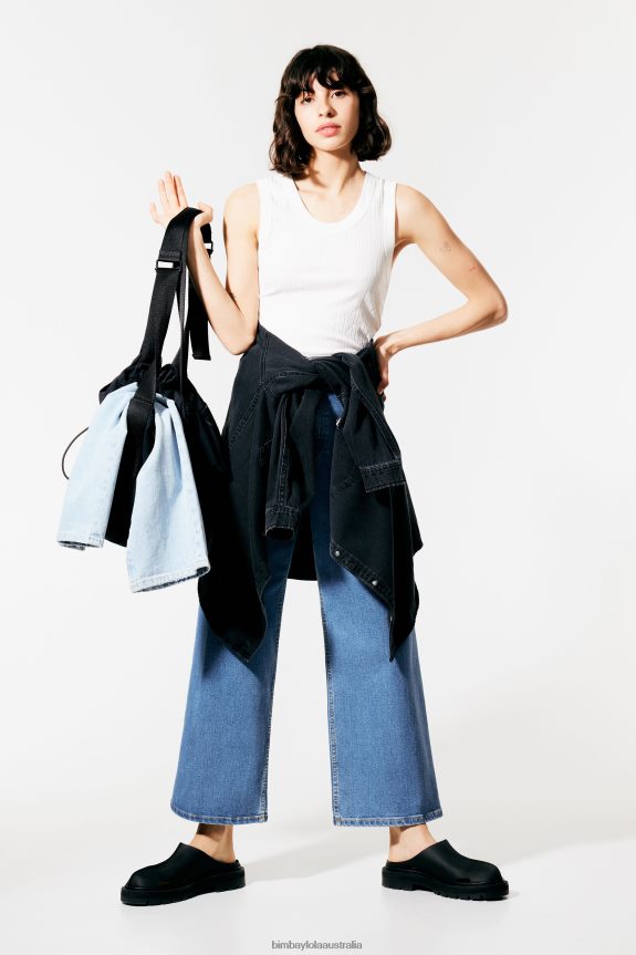 Clothing 4062VZ518 Blue Bimba Y Lola Culotte - High Rise Jeans