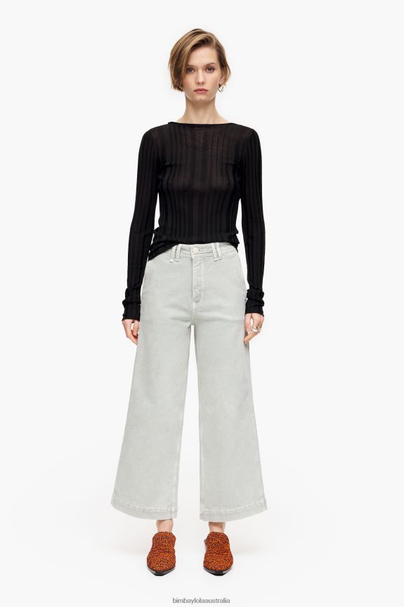 Clothing 4062VZ519 Mint Green Bimba Y Lola Culotte - High Rise Jeans