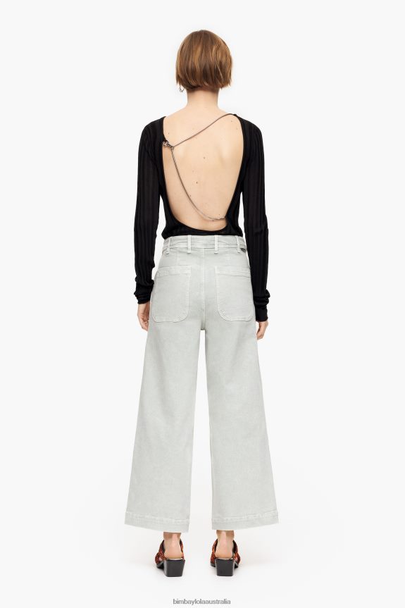 Clothing 4062VZ519 Mint Green Bimba Y Lola Culotte - High Rise Jeans