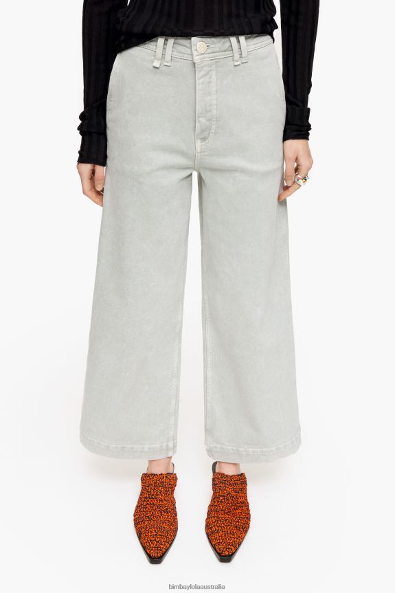 Clothing 4062VZ519 Mint Green Bimba Y Lola Culotte - High Rise Jeans