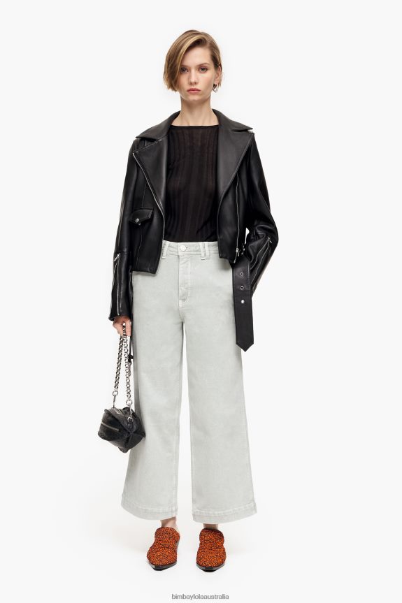 Clothing 4062VZ519 Mint Green Bimba Y Lola Culotte - High Rise Jeans