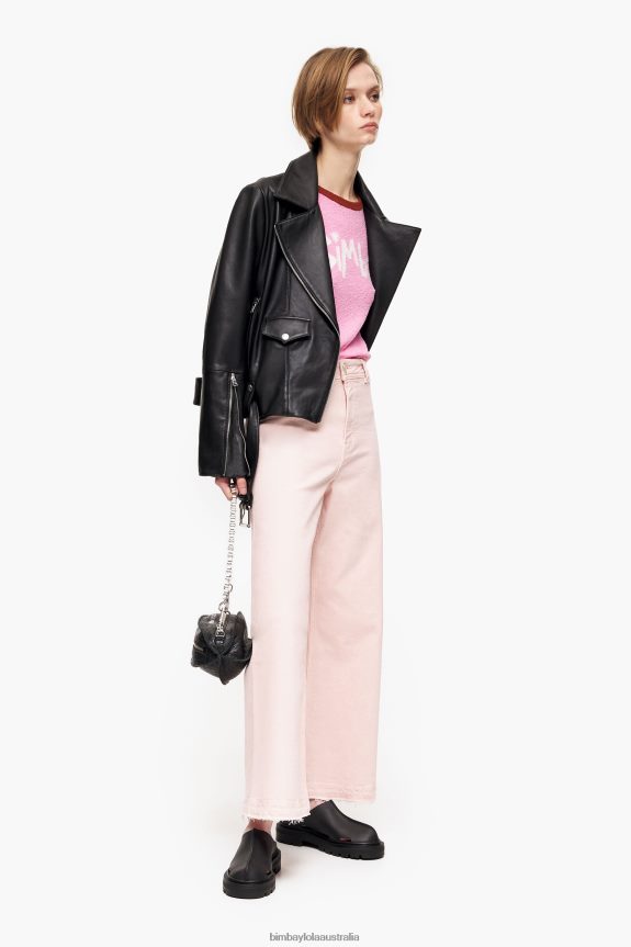 Clothing 4062VZ520 Pink Bimba Y Lola Culotte - High Rise Jeans