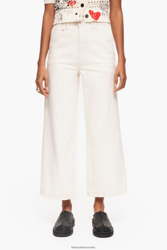 Clothing 4062VZ523 Cream Bimba Y Lola Culotte - High Rise Jeans