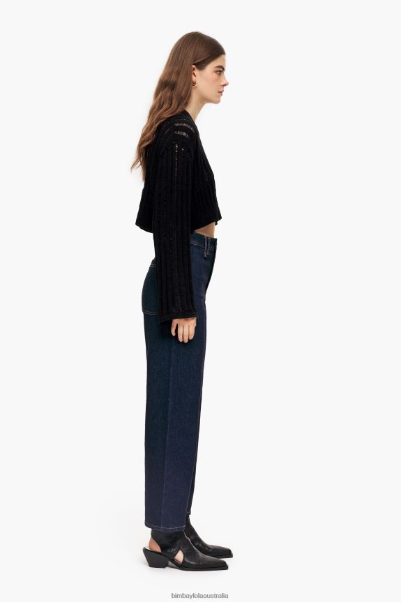 Clothing 4062VZ524 Dark Blue Bimba Y Lola Culotte - High Rise Jeans