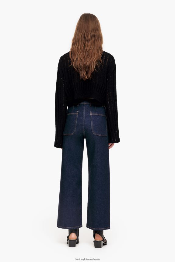 Clothing 4062VZ524 Dark Blue Bimba Y Lola Culotte - High Rise Jeans