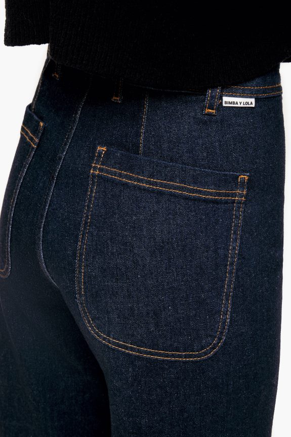 Clothing 4062VZ524 Dark Blue Bimba Y Lola Culotte - High Rise Jeans