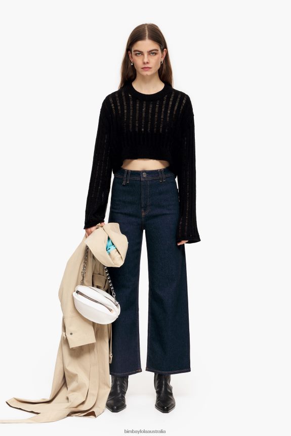 Clothing 4062VZ524 Dark Blue Bimba Y Lola Culotte - High Rise Jeans