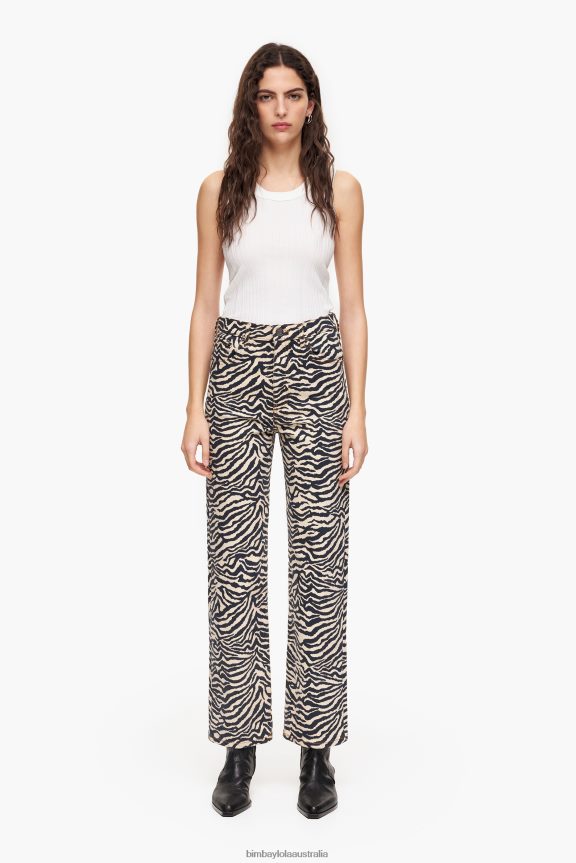 Clothing 4062VZ530 Tiger Bimba Y Lola Straight Cropped - Straight Jeans