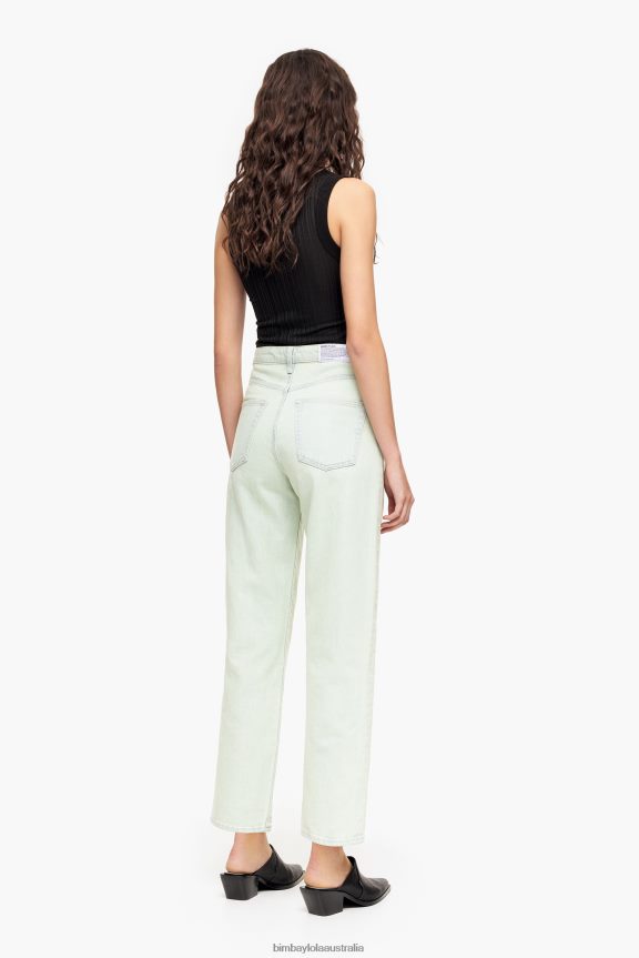 Clothing 4062VZ536 Mint Bimba Y Lola Straight Cropped - Straight Jeans