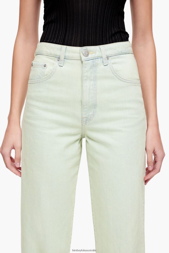 Clothing 4062VZ536 Mint Bimba Y Lola Straight Cropped - Straight Jeans