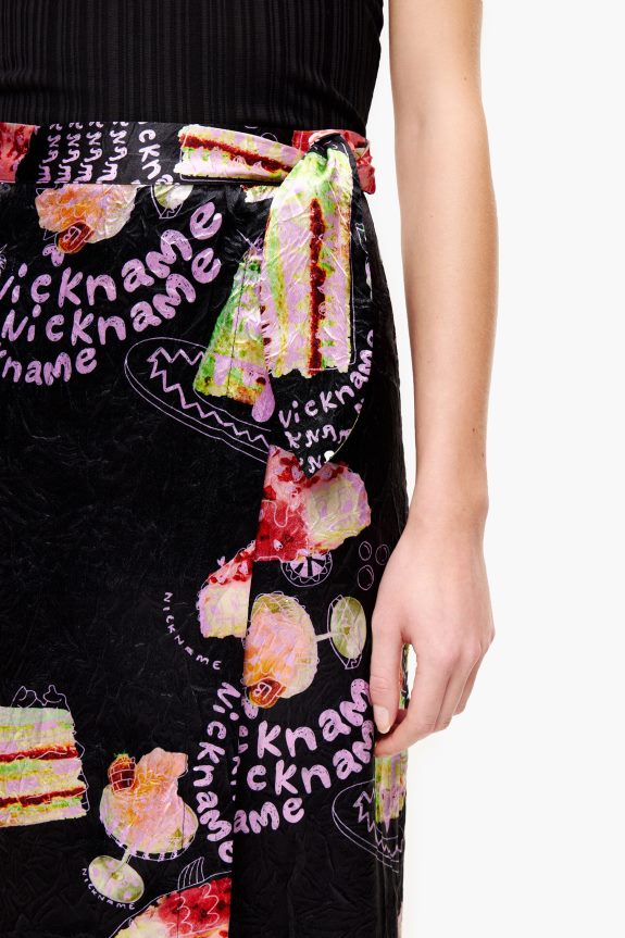 Clothing 4062VZ459 Nickname Bimba Y Lola Photo Print Wrap Skirt