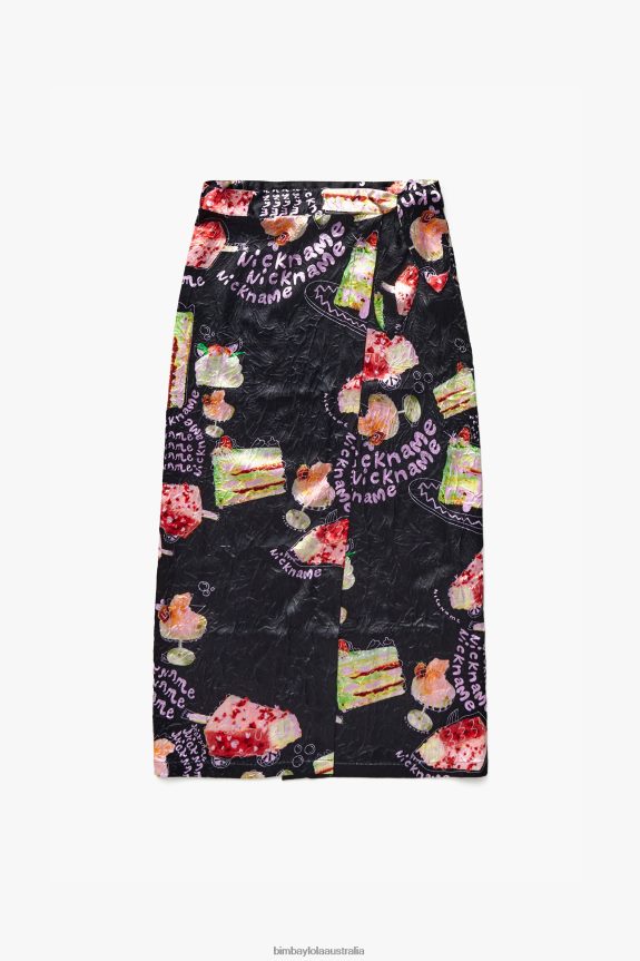 Clothing 4062VZ459 Nickname Bimba Y Lola Photo Print Wrap Skirt