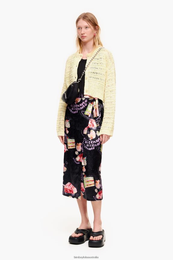 Clothing 4062VZ459 Nickname Bimba Y Lola Photo Print Wrap Skirt