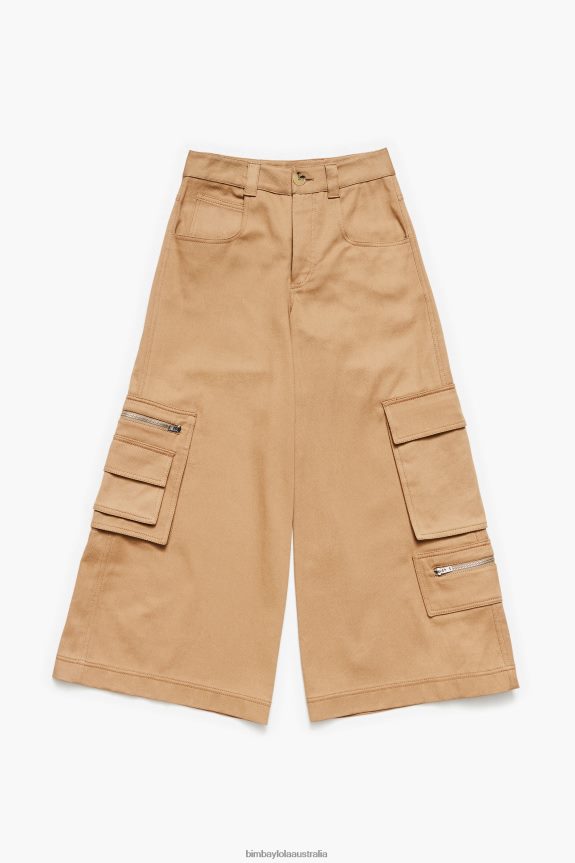 Clothing 4062VZ397 Camel Bimba Y Lola Cargo Trousers