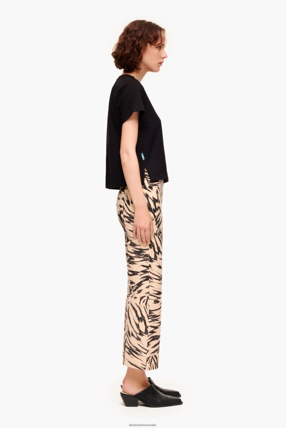 Clothing 4062VZ403 Natural Bimba Y Lola Butterfly Wing Print Trousers