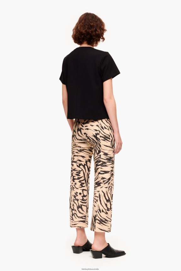 Clothing 4062VZ403 Natural Bimba Y Lola Butterfly Wing Print Trousers