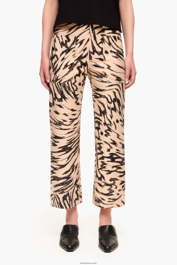 Clothing 4062VZ403 Natural Bimba Y Lola Butterfly Wing Print Trousers