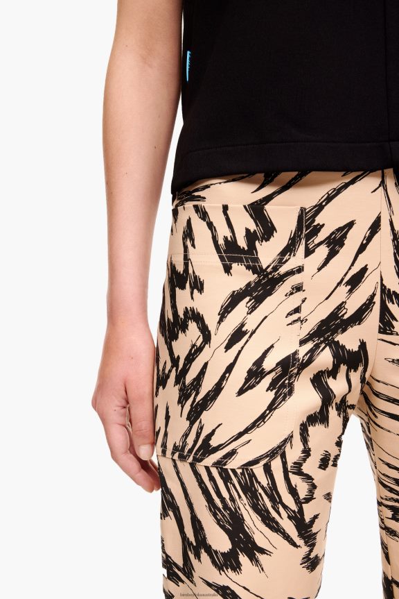 Clothing 4062VZ403 Natural Bimba Y Lola Butterfly Wing Print Trousers