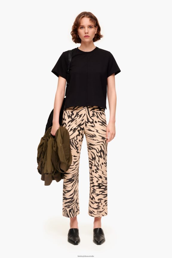 Clothing 4062VZ403 Natural Bimba Y Lola Butterfly Wing Print Trousers