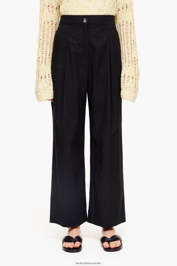 Clothing 4062VZ416 Black Bimba Y Lola Poplin Trousers