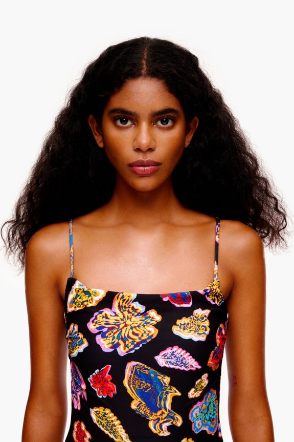 Clothing 4062VZ874 Black Bimba Y Lola Fish Sea Print Swimsuit